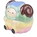AIKEMI Easter 6.5'' Slow Rising Squishies Slice Jumbo Soft Rainbow Sheep Cream Scented Squeeze Hand Wrist Gifts (Sheep)