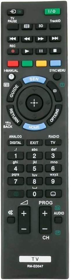 Universal Replacement Remote Control RM-ED047 for Sony Bravia TV RM-YD103 KDL-32BX320 KDL-32R300B KDL-32BX421 KDL-32BX420 KDL-22BX320 KDL-40BX420 KDL-40BX421