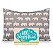 Little Sleepy Head Toddler Pillowcase 13x18-100% Organic Cotton & Hypoallergenic - Happy Elephants primary