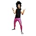 Largemouth Men's 80's Heavy Metal Pants Zebra Neon Pink (Medium)
