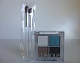 Clinique All About Shadow Color Compact Quad & Brush Set(Galaxy, Sugar Cane Soft Shimmer, Jenna's essential, Foxier soft Shimmer.) Deluxe Travel Size.