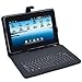 iRulu Retractable Artificial Leather Case & USB Keyboard for 7 inch 16:9 Android Tablet PC