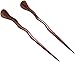 JWL (2) Rosewood Spiral 6 Inch Hair Sticks Shawl Pins Picks Pics Pins Forks - Hawaiian Style
