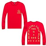 The Life of Pablo I Feel Like Pablo Red Long Sleeve T Shirt (2X-Large)