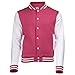 Awdis Unisex Varsity Jacket (M) (Jet Black/Heather Gray)