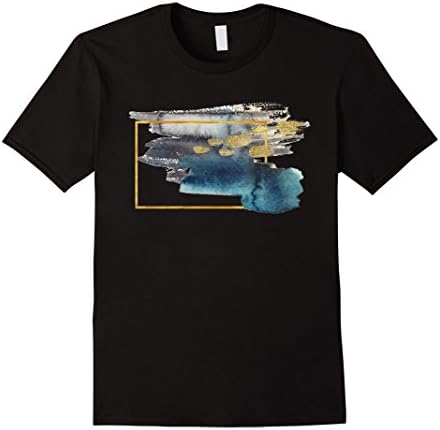 Mens Men Women Print Blue Pattern Abstract Art T Shirt  Medium Black