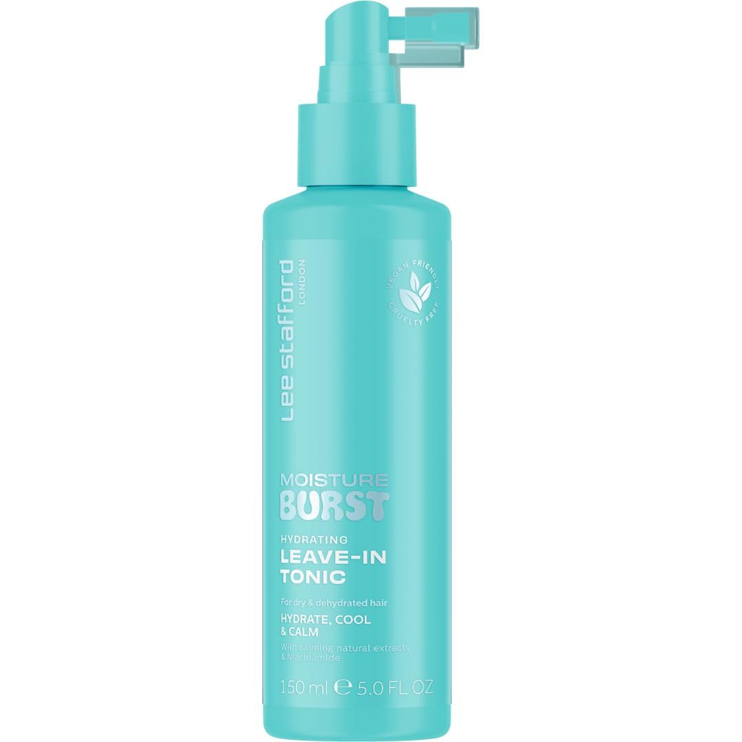 Lee Stafford Hydrating Leave In Hair Tonic | Moisture Burst Collection - Dry Scalp Treatment Spray, Calm Itchy, Flaky, & Sensitive Scalps, Gentle Application, Cooling, Sulphate Free, 150 ml