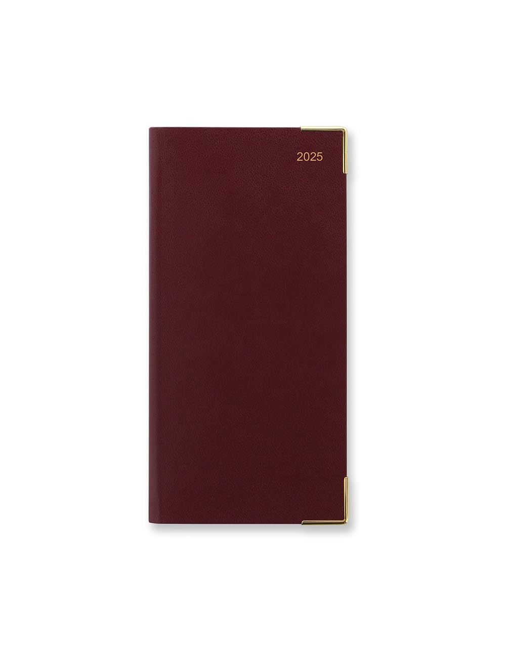 Letts of London Classic Slim landscape week to view with appointments 2025 diary - burgundy