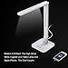 Fugetek LED Desk Office Lamp, Stylish, 5-Level Brightness, 530 Lumen, 7W, Dimmable, Touch Control Panel, 1-Hour Auto Timer, Official Philips Enabled Licensing Program Member, (White)