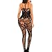 QueensHot Sheer Black Lingerie Babydoll Crotchless Teddy Nightie Leotard Body Suit Stocking Large