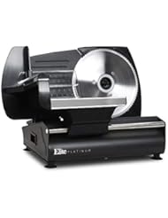Elite Platinum EMT-625B Ultimate Precision Electric Deli Food Meat Slicer Removable Stainless Steel Blade, Adjustable Thickness, Ideal for Cold Cuts Hard Cheese, Vegetables & Bread, 7.5â€ Black