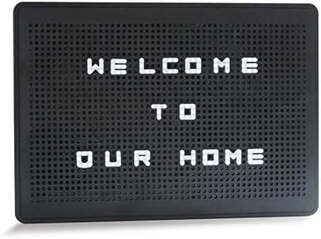 HOUSE OF SENSATION-LED Lighted Peg Notice Board with Letters and Symbols, Personalized Light Box, Light Up Message Board for Home Decor, A4 Size Black Box with White Letter