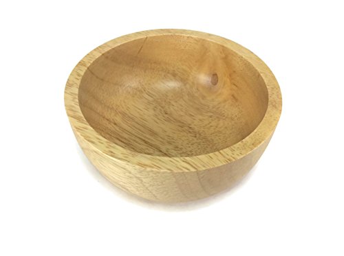 ice-cream Bowl 3.5 Inches Handmade Wooden Utensil Natural Rubber Wood Soup Rice Serving Bowl Restaurant Round Wooden Handcraft Serving