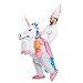NEWBEA Inflatable Unicorn Costume,Dinosaur T-rex Halloween Fancy Dress Costumes for Adult Child,Standard Size