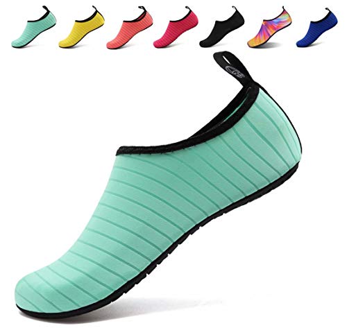 AoSiFu Woman and Man Athletic Aqua Water Shoes for Beach Pool Gym US 9.5-10 Men 42-43 Green