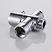 KES BRASS Shower Arm Diverter Valve Bathroom Universal Shower System Component Replacement Part for Hand Held Showerhead and Fixed Spray Head, Chrome, PV4