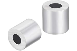 uxcell Aluminum Wire Rope Stop Sleeve Round Cable Ferrule Loop for 3/32" Wire Rope Pack of 100