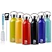 BOGI 20oz Insulated Water Bottle, Wide Mouth Stainless Steel Water Bottles Leakproof Metal Water Bottle with Straw and Handle BPA Free Steel Water Bottle for School Fitness Outdoor Sports-Mint