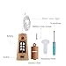 LRCXL Set of 10 Wine Bottle Cork Lights - 18inch/ 47cm 10 LED Silver Wire String Starry LED Lights for Bottle DIY Wedding Centerpieces Graduation Party Engagement Decorations(Warm White)