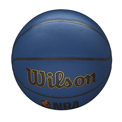 WILSON NBA Forge Series Indoor/Outdoor Basketball - Forge Plus, Deep Navy, Size 7 - 29.5