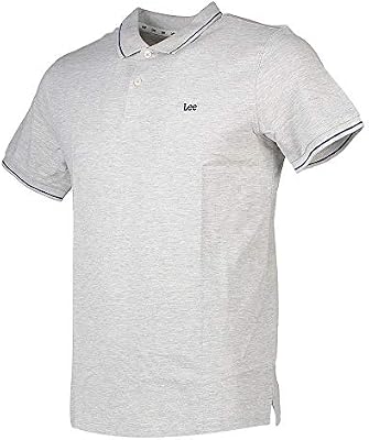 Pique Polo Camiseta, Hombre, Gris (Sharp Grey), Large