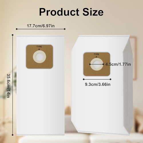5 Pack Type A HEPA Vacuum Bags for Riccar Most Vibrance, 2000/4000 photo 8