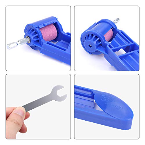PiscatorZone Drill Bit Sharpener Portable Diamond Drill Bit Sharpening Tool Corundum Grinding Wheel - Thumbnail 6