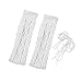 Leg Warmer, L&ZZ Women Thigh High Tie Cable Knit Crochet Long Boot Socks (One Size, White)