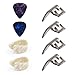 Artempo Guitar Set Accessories Finger & Thumb Pick Set ,Guitar Pick- 4 Stainless Steel Finger Picks& 2 White Plastic Thumb Picks and a Flat-pick 46mm
