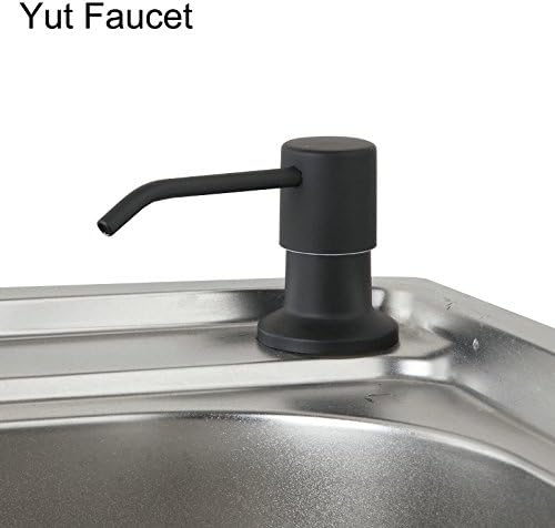 Black Finish Kitchen Sink Accessories Pump Soap Dispenser Foam Liquid Bottle Stainless Steel Deck Mount