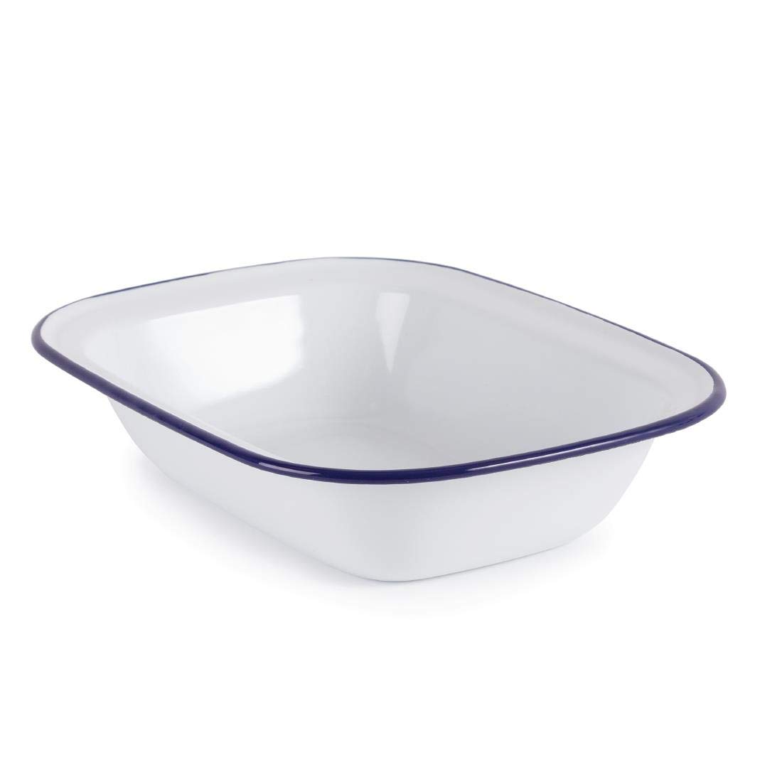 Olympia Enamel Rectangular Dish of Steel Dishwasher Safe 280x190mm Pack of 6