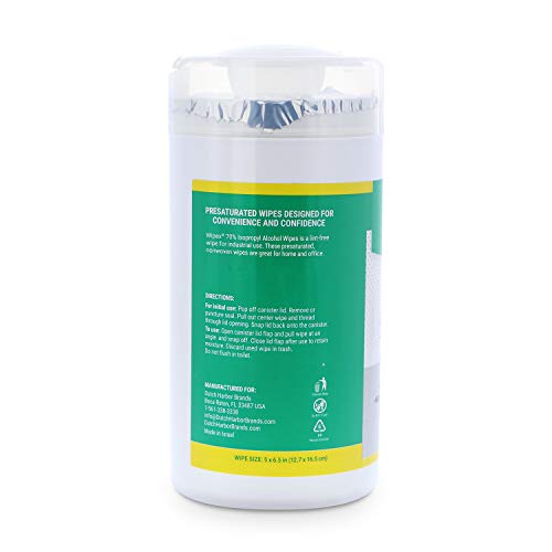 Wipex 70 Isopropyl Alcohol Wipes Large Multipurpose Wipes, New Lint