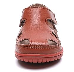 DADAWEN Boy's Girl's Leather Soft Closed Toe