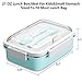 Kids Stainless Steel Lunch box - 2019 Upgraded Leak Proof 3-Compartment bento-Style Food containers-Ideal Portion Sizes for Ages 4 to 15 - BPA-Free and Food-Safe Materials