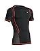 CW-X Conditioning Wear Men's Short Sleeve Ventilator Web Top, X-Large, Black/Orange