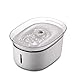 HoneyGuaridan Pet Drinking Water Fountain, Super Quiet Automatic Cat Water Dispenser with 1 Replacement Filters for Dogs, Cats, Birds and Small Animals (Grey18)