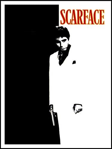 Imagenation Scarface Red Titling Half Black Half White 60cm X 80cm Print On Repositional Self Adhesive Wallpaper Poster By Imagenation Amazon Ca Home Kitchen imagenation scarface red titling half