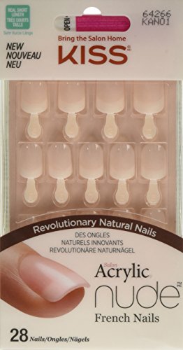 Kiss Products 28 Kiss Acrylic Nude French Nails, 0.2 Pound