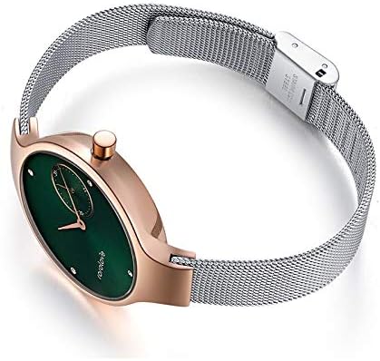 レディース腕時計 クォーツ時計 洗練されたシンプルなスチールストラップ 防水時計 女性のファッション