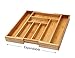 YBM Home & Kitchen Expandable 6-compartment Kitchen Utensil, Flatware, Cutlery Drawer Organizer Tray Size 18