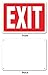 Exit Red Background Sign, 10x14 Inches, Rust Free .040 Aluminum, Fade Resistant, Made in USA