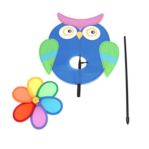 Lvyuanda Rainbow Colorful Wheel Wind Spinner Windmill - Outdoor Lawn Decor Your Yard and Garden - Kids Toy