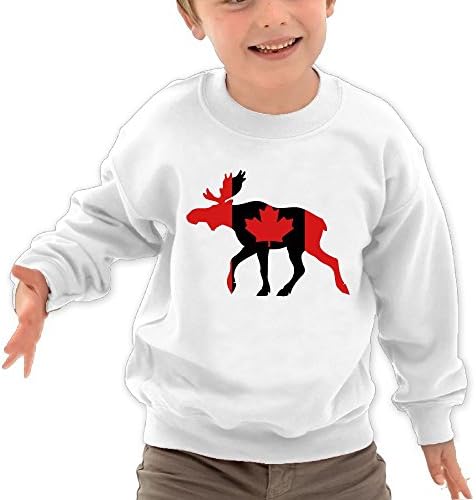 Guxin Christmas Reindeer Child Round Collar Pullover Hoodie Toddler/Kids Long Sleeve Sweatshirts