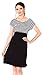 Simplicity Women's Maternity Summer Baby Shower Dress Short Sleeves,Black/White