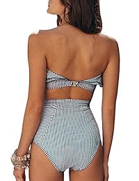 Misassy traje de baño de cintura alta para dama, parte inferior de 2 piezas