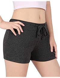 HDE - Pantalones cortos de pijama para mujer