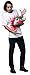 Rasta Imposta Men's Sharknado - T-shirt with Shark, White/Red, One Size