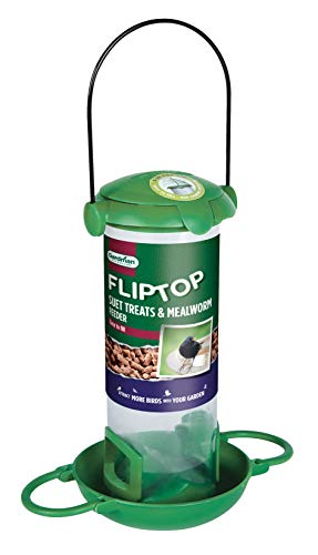 Gardman Flip Top Suet Treat and Mealworm Bird Feeder