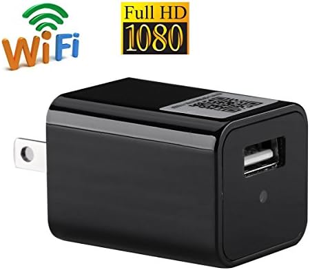 ALON 1080P WIFI Hidden Camera USB Adapter Mini Spy Camera Wall Charger Covert Nanny Cam Support Android/iOS/PC/Tablet View Audio and Video Recorder