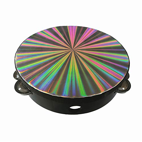 heaven2017 Reflective Tambourine Drum Double Rows Jingle Bell Musical Party Percussion Instruments - Thumbnail 4